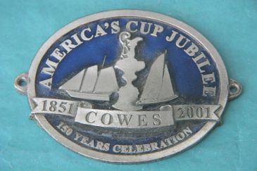 America's Cup,Jubilee,sailing,plaque,Cowes,1851-2001, 2001, Cowes, 1851, commemorative